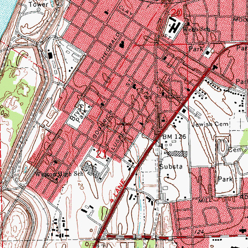 Topographic Map of Mount Sinai Baptist Church, MS