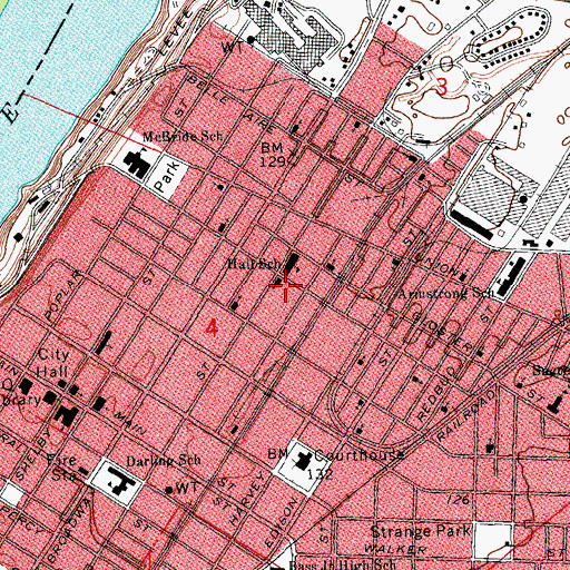 Topographic Map of New Hope First Baptist Church, MS