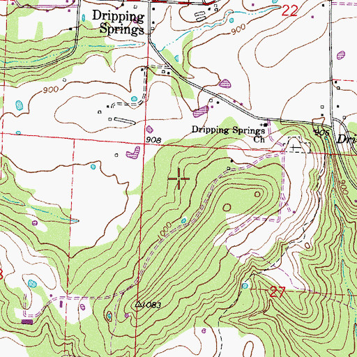 Topographic Map of Township of Jasper, AR