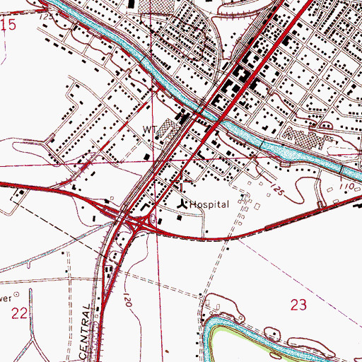 Topographic Map of New Zion Baptist Church, MS