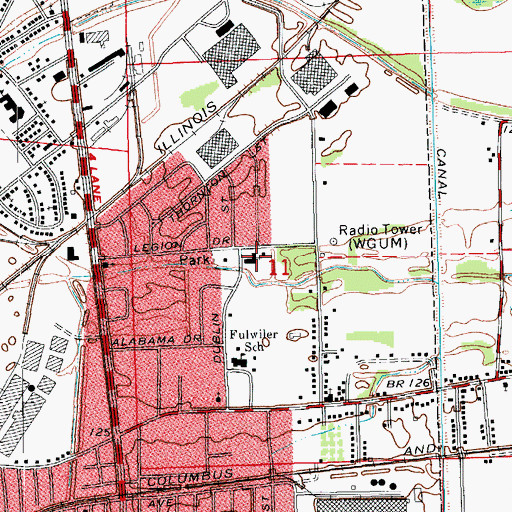 Topographic Map of Northside Baptist Church, MS