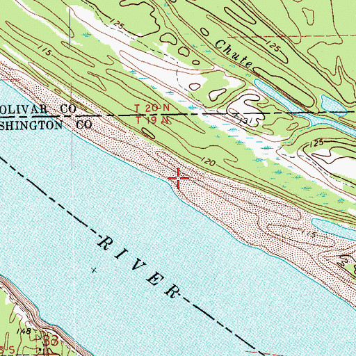 Topographic Map of Port Anderson (historical), MS