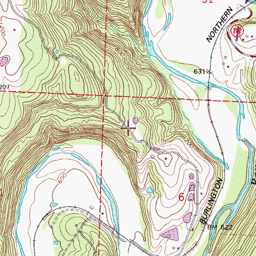 Topographic Map of Township of Lancaster, AR