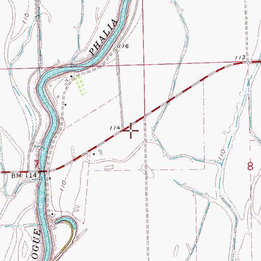 Topographic Map of Randolph (historical), MS