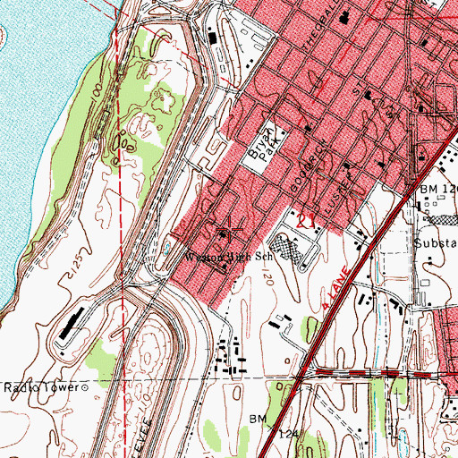Topographic Map of Rose Hill South Missionary Baptist Church, MS