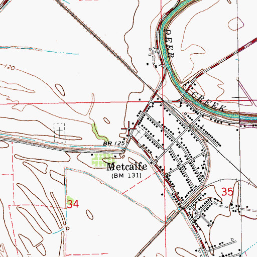 Topographic Map of Saint Luke Church, MS