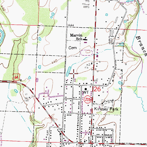 Topographic Map of Township of Maxey (historical), AR