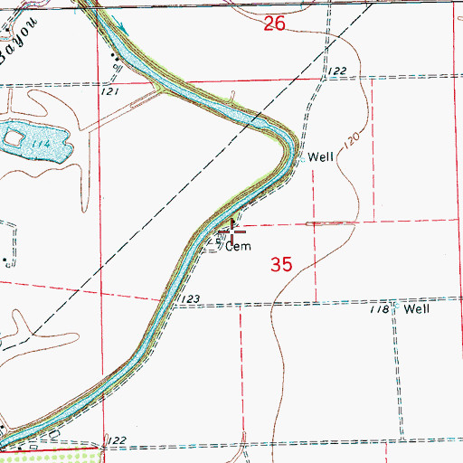 Topographic Map of Saint Matthews Church, MS