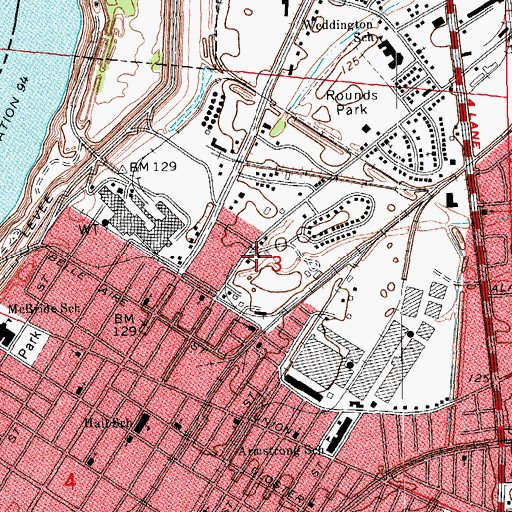 Topographic Map of Seven Star Baptist Church, MS