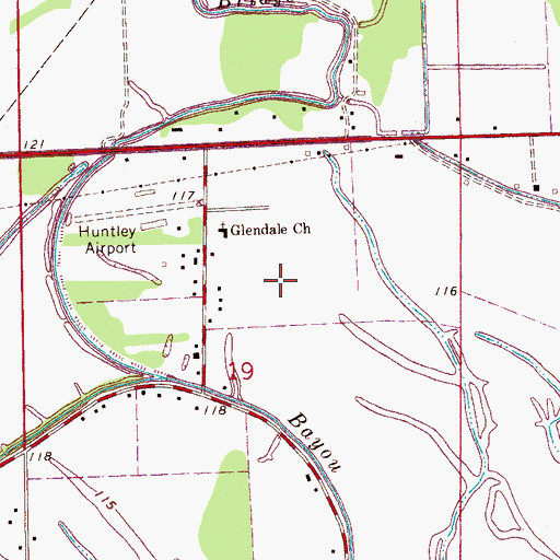 Topographic Map of Shady Grove School (historical), MS