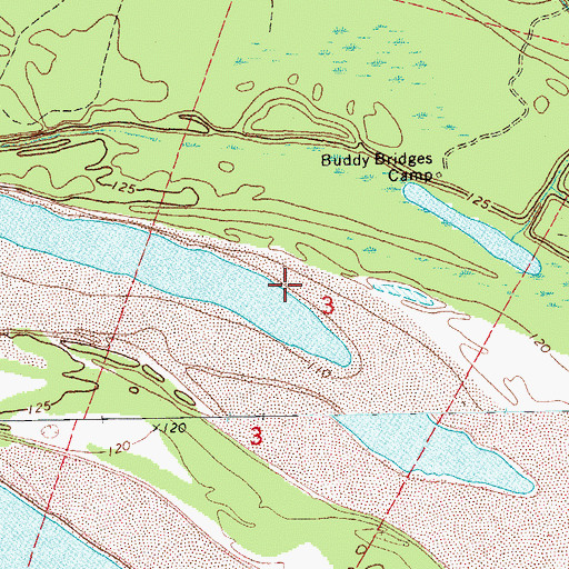 Topographic Map of Shadyside Landing, MS