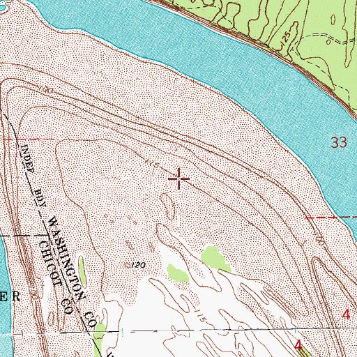 Topographic Map of Walnut Point, MS
