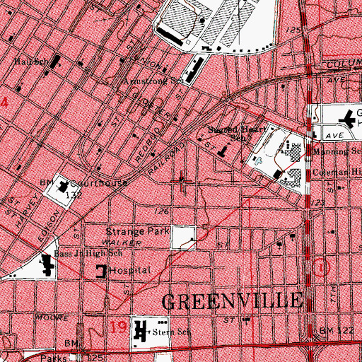 Topographic Map of Zion Baptist Church, MS