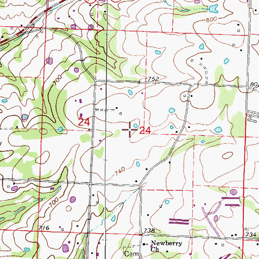 Topographic Map of Township of Rudy, AR