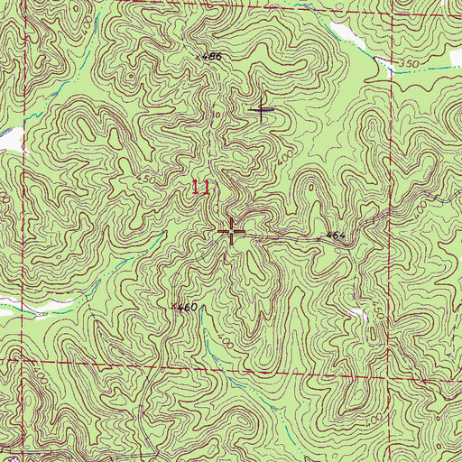 Topographic Map of Ashcraft School (historical), MS