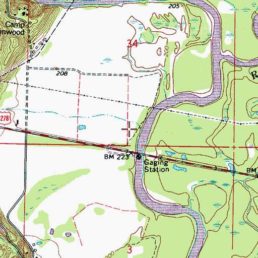 Topographic Map of Bristo (historical), MS