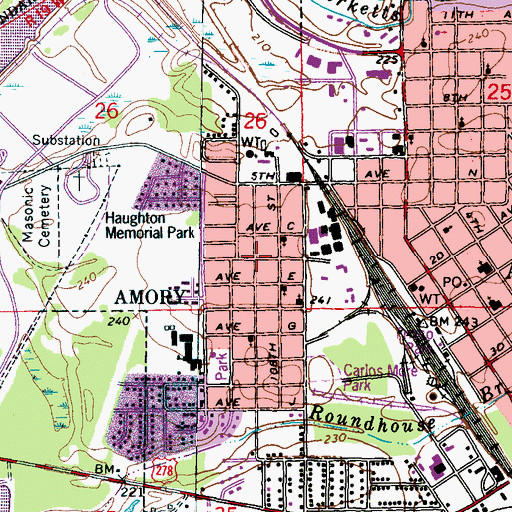 Topographic Map of Carters Chapel Pentecostal Church of God, MS