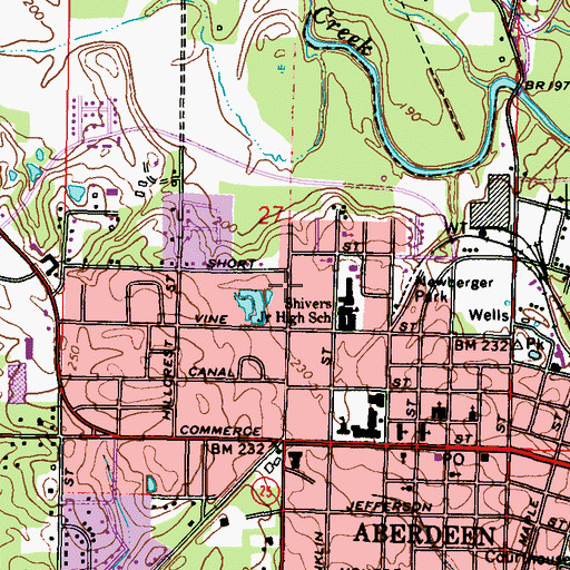 Topographic Map of First Missionary Baptist Church, MS