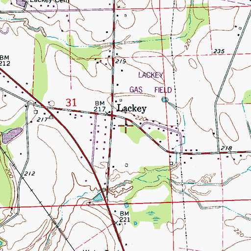 Topographic Map of Friendship United Methodist Church, MS
