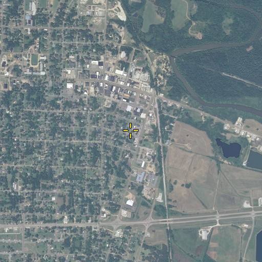 Aerial/Satellite Image of Monroe County Courthouse, MS