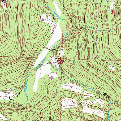 Topographic Map of Township of Winfrey, AR