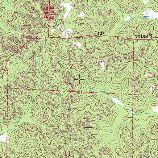 Topographic Map of Pecks Shop (historical), MS
