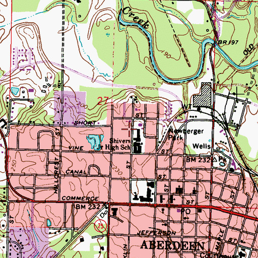 Topographic Map of Pilgrims Rest Missionary Baptist Church, MS