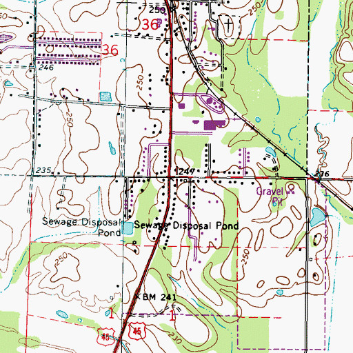 Topographic Map of South Nettleton Baptist Church, MS