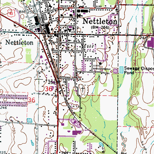 Topographic Map of Spring Hill Baptist Church, MS
