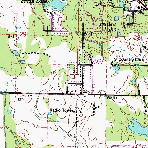 Topographic Map of Stanford, MS