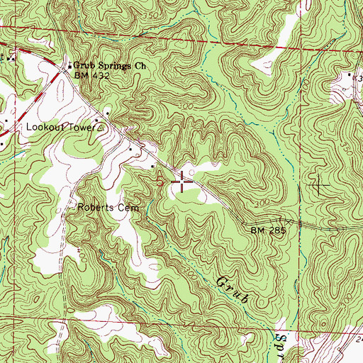 Topographic Map of Temperence Hill (historical), MS
