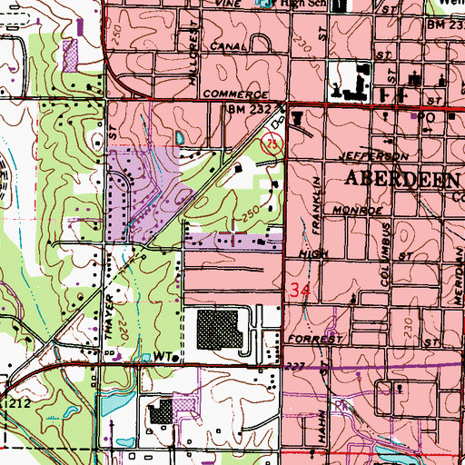 Topographic Map of Tolar Subdivision, MS