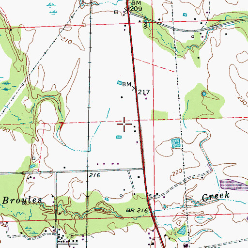 Topographic Map of Wesley (historical), MS