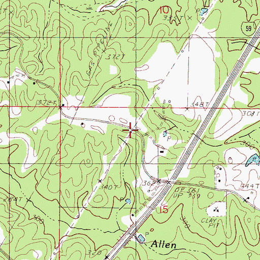 Topographic Map of Boyd School (historical), MS