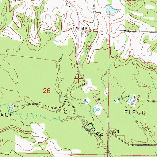 Topographic Map of Bryan School (historical), MS