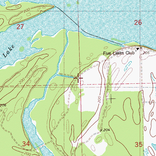 Topographic Map of Township of Lucas, AR