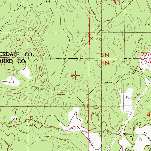 Topographic Map of Concord Church (historical), MS