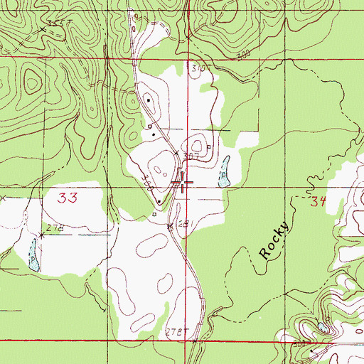 Topographic Map of Graham Store (historical), MS