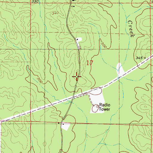 Topographic Map of Graysons School (historical), MS