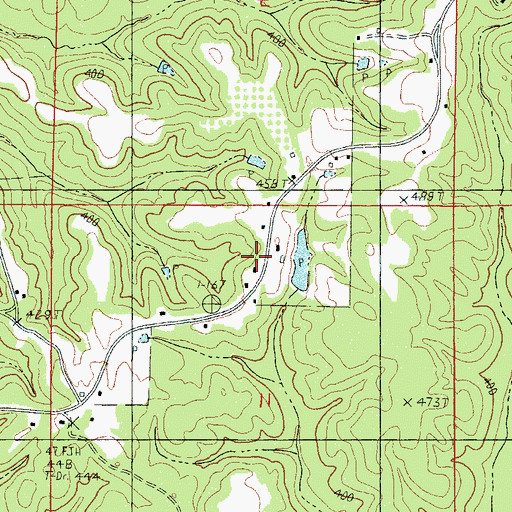 Topographic Map of Gulledge School (historical), MS