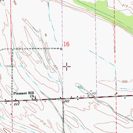 Topographic Map of Township of Mound City, AR