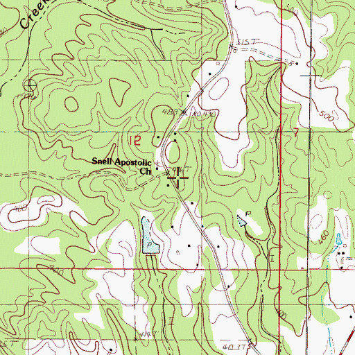 Topographic Map of Haney School (historical), MS