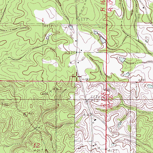 Topographic Map of Harvard School (historical), MS