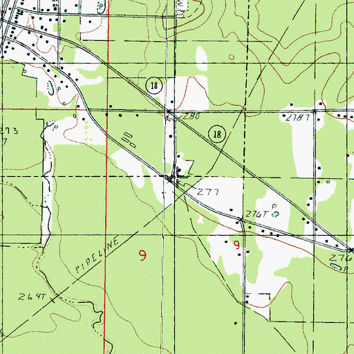 Topographic Map of Hebron Church, MS