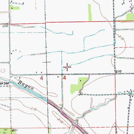 Topographic Map of Township of Proctor, AR