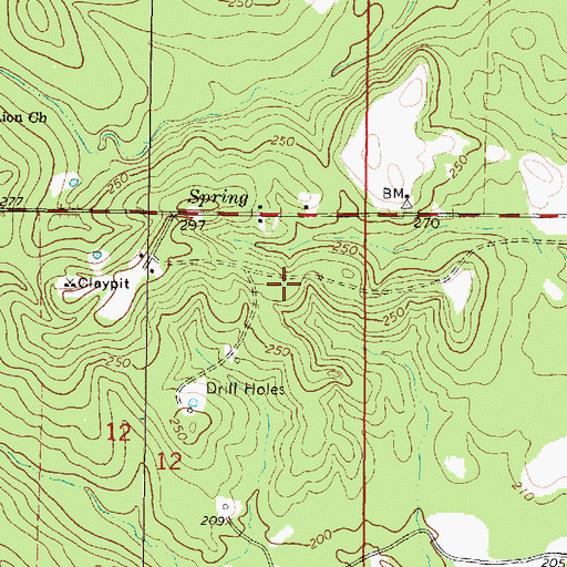 Topographic Map of Menasco School (historical), MS
