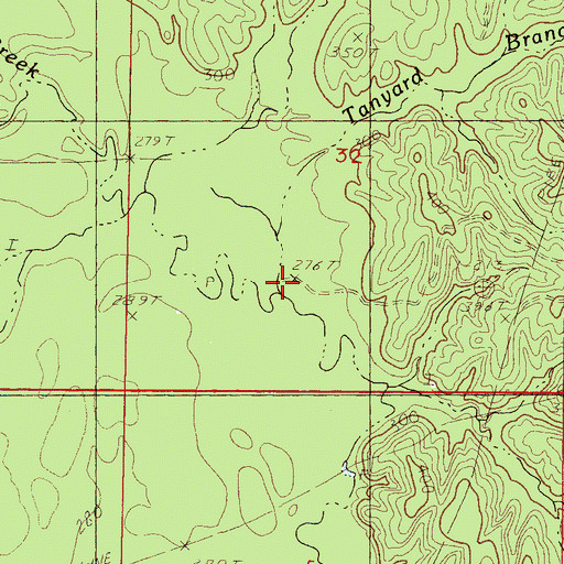 Topographic Map of Muse Mill (historical), MS