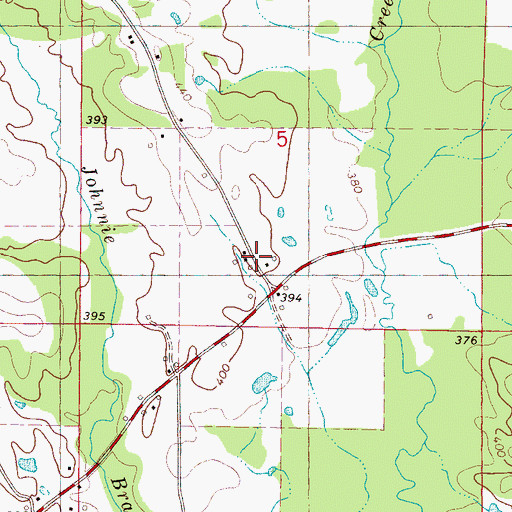 Topographic Map of Pleasant Grove Church (historical), MS