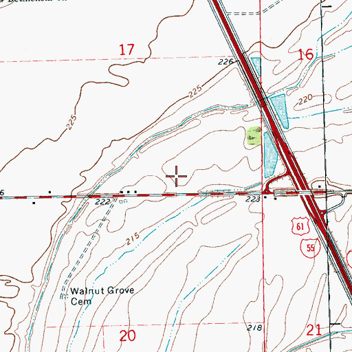 Topographic Map of Township of Wappanocca, AR