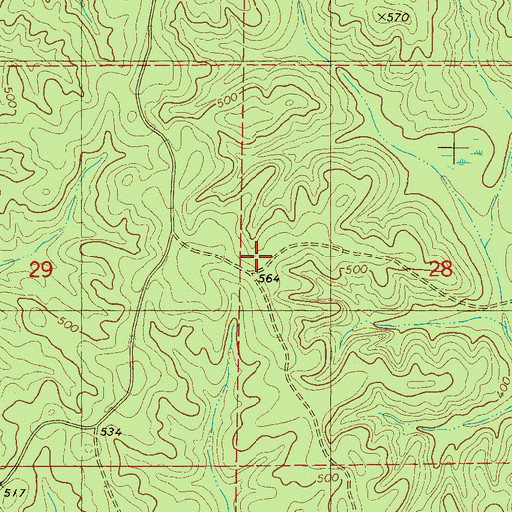 Topographic Map of Reynolds School (historical), MS